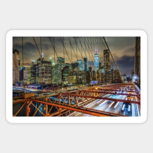 Manhattan From the Brooklyn Bridge Sticker